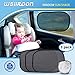 Produktbild Wsiiroon Sonnenschutz Auto Baby (3 Stück) - Selbsthaftende Universal Sonnenblende, Auto-Sonnenschutz vor schädlichen UV-Strahlen mit Aufbewahrungstasche (Schwarz)