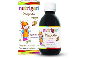 Nutrigen Propolis Syrup for Kids – Advanced Immune Support with Propolis, Vitamins, and Minerals in BlackBerry Juice – Helps Prevent & Relieve Recurrent Infections, Shortens Illness Duration, 200 mL