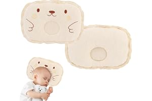 Mandarinmelon Babykissen – Kissen für Babys von 0 bis 3 Jahren zur Vorbeugung und Behandlung von Plagiozephalie – kippsicheres Kissen für Neugeborene, Kissen für Wiege, Bett, Kinderwagen, Reisen