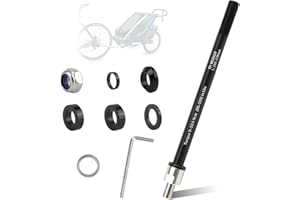 SUNYUNZE Adaptateur M12 X 1,0 pour Remorque de Vélo Adaptateur D'axe 160-178mm Longueur de Tige Réglable Axe ge Roue Compatible avec La Plupart des Attelages de Remorque de Vélo