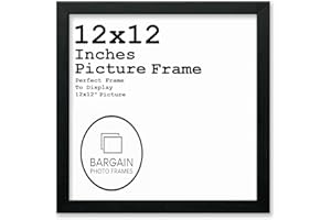 BARGAIN SHOP AZ 12x12 Inches Black Square Photo & Picture Frame Home Decor Poster Frame (12x12 Inches, Black)