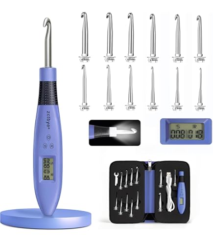 Light Up Haaknaalden Set Light Up Haaknaald Usb Oplaadbare Led Light Up Haaknaald Set Breigereedschap Met Vervangbare Tips 2.5 6.5Mm