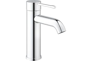 ‎GROHE GROHE Essence, Waschtischarmatur, wassersparend (Wasserhahn für das Bad, 17cm hoch, Badarmatur mit langlebiger Oberfläche, einfache Installation am Waschbecken), chrom, 23590001