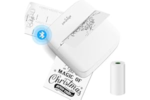 PeriPage Mini Printer, Small Photo Printer for Study Photos Notes,Thermal Sticker Printers Compatible with IOS/Android, Label Maker Machine, White