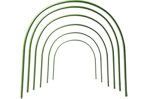 KELOFO Pflanzenabdeckungs-Stützrahmen, Folientunnel, Gartentunnel Unterstützung Gewächshaus Pfähle Gewächshaus-Reifen Pflanzentunnel für Gartenstoff, Gartenpfähle- 6 Stück