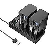 Powerextra 2 Batteria di Sostituzione per Sony NP-F970 F960 F930 F950 da 8800mAh con caricabatterie doppio LCD per Sony DCR-V