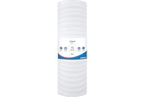 UK SUPPLIES LIMITED 500MM (10M 20M 50M) Protective Foam Wrap Roll Soft Moisture-Resistant Packing Foam for Moving & Storage Cushioning for Fragile Items & Delicate Surfaces, 500MM x 10M