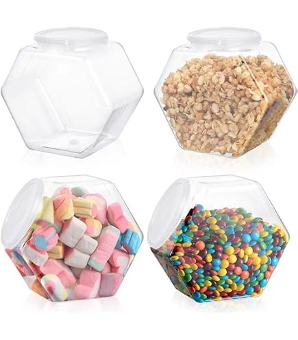 Lot De 11 Pots à Bonbons Rétro En Plastique - Style Vintage Pick & Mix