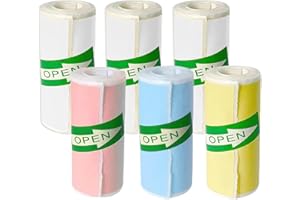 BELLIGERN 6 Rolls Mini Thermal Sticker Paper 57 X 25mm for Kids Instant Camera Printer Refill