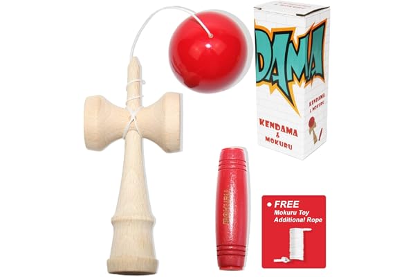 EasY FoxY ToY Kendama Mokuru Trä Spel för skicklighet; Japanska Träleksaker Skicklighetsspel för barn Pojke Flickor ålder 6+; Lekplats bollspel gåva