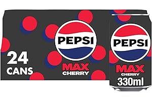Pepsi Max Cherry No Sugar Cola Cans 24 x 330ml