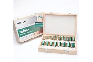 WOBLLMX Fresa de 8 mm, hoja de metal duro, manejable, duradera y afilada, para fresadora CNC para placa de densidad de madera maciza (20 unidades)