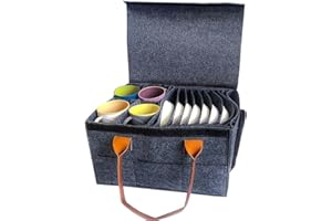 HAHAGO Tellerhalter Wohnmobil, Geschirr Aufbewahrung, Tellerorganiser Filz für Tellerhalter, Tassenhalter, Schüssel, Geschirr, Tellerhalter Organizer Filztasche für Camping zubehör Caravan Campervan Gadgets