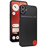 UnDePlus Nothing Phone 1 CMF ile uyumlu Kılıf Karbon Silikon Case Siyah