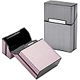 Cigarette Case Aluminum for Whole Package Cigarettes 20pcs, Anti-Extrusion, Splash Proof, 2-pack (Rose Red & Gray)