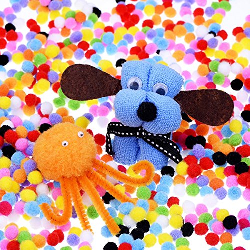 ULTNICE 1200pcs sortiert dekorativen Pom Poms Handwerk 10 cm Mini-Pompon Pom Poms Dekorationen Mischfarbe - 3