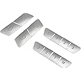 A ABSOPRO Car Seat Memory Door Lock Unlock Button Sticker Adjust Switch Button Trim Cover for Benz a Class 13-17 Silver Tone (Set of 12)