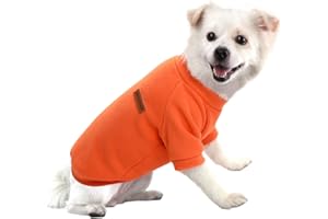 HuaLiSiJi Hundepullover Fleece Hundepullover Kleine Hunde Warm Hunde Sweatshirt, Warm und Leicht, Mit Einer Weichen Textur, Leicht zu Tragen und Hellen Farben (XL, Orange)