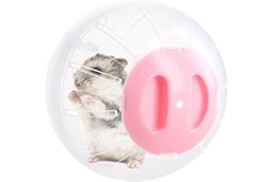 EHUIHUAN Balle d'exercice transparente pour hamsters – 14,5 cm, jouet d'activité pour petits animaux (rose)