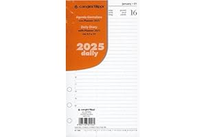 CANGINI FILIPPI Ricambio Organizer Agenda Giornaliera 2025 cm. 9,5x17