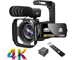 Video Camera 4K 56MP Camcorder WIFI IR Night Vision Vlogging Camera 18X Digital Zoom 3.0'' IPS Touch Screen Video Camcorder w