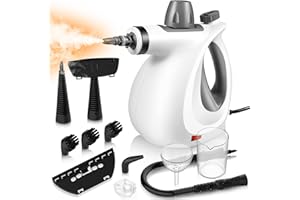 ÖRRNVTE Dampfreiniger Polstermöbel, 1050 W 3 Minuten Heizzeit Dampfreiniger Handgerät mit 11 Zubehör Hohe Temperatur und Druck Chemiefrei, Handdampfreiniger für alles Fenster Auto Bad Fliesen Sofa Matratze