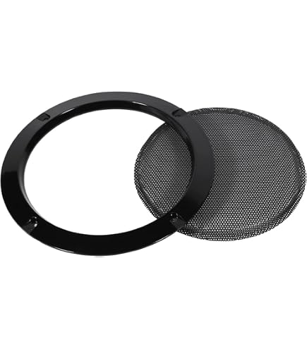 2 Griglie Protezione Altoparlante 4x6 Pollici - Cerchio Decorativo In Metallo E Plastica