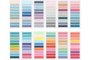 2400Pcs Marque Page Adhésif - Mr Cozy Mmarque Page livre Transparent Pastel Couleur Marque Page Livre Annotation Livre, 12 lots Mini Transparent Sticky Notes 120 couleurs Postite pour Livre