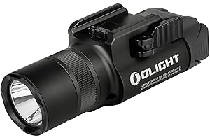 OLIGHT Baldr Pro R ładowalna lampa taktyczna z zieloną wiązką, 1350 lumenów, maksymalny zasięg 200 m, 3 tryby oświetlenia, wodoodporna lampa myśliwska, czarna