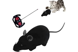 LOVEMETOO Rats Télécommandé | Souris Telecommande Pour Chat | Souris Pour Chat | Souris Chat Jouet | Souris RC Électronique Sans Fil | Jouet RC Fausses Souris | Chat Souri Simulation Jouet Animaux Compagnie