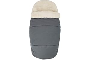 Maxi-Cosi Sacco Nanna Neonato Invernale, Imbottito e Rivestito Internamente in Pile, Sacco Termico per Passeggino, Utilizzabile Anche Come Riduttore Seduta, Essential Graphite