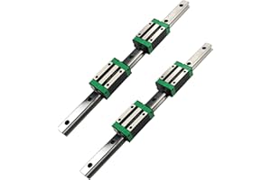 CNCYEAH Linear Guide Rail HGR20-400mm Linear Rail +4PCS HGH20CA Bearing Block Set Slide Guideway Shaft Rod for DIY Lathes Mills CNC Rounters Slider Block 3D Printer