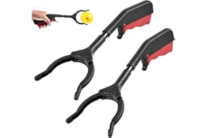 DIELOVEHUA Szczypce chwytakowe dla dzieci, 2 sztuki, chwytak dla seniorów, krótkie chwytaki do śmieci, wielofunkcyjne szczypce do zbierania śmieci, przenośne szczypce do zbierania odpadów