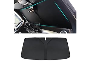 LUKBUT Adatto per Volkswagen T-ROC 2018-2023, parasole per parabrezza per auto, parasole per finestrino anteriore pieghevole per auto portatile, facile da usare