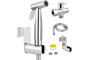 SOMDARHK Handheld Bidet Sprayer Kit - Stainless Steel High Pressure Adjustable Toilet Sprayer with Hose for Feminine Hygiene Cloth Diaper Cleaning Pet Bath Durable Leak Proof