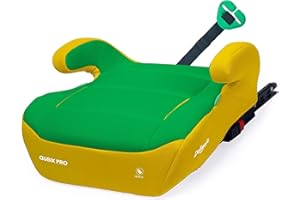 Daliya® QUBIX PRO Kindersitzerhöhung mit ISOFIX | i-SIZE NORM ECE R129 | 125 bis 150 cm | Gurtfix | waschbar | Autositz | Autokindersitz | Kindersitz | Sitzerhöhung (Gelb - Grün)