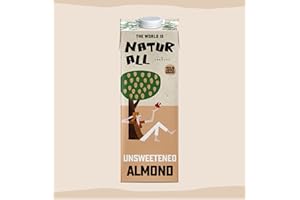 IPARLAT NATUR-ALL Just Almond - Bevanda di mandorla senza zucchero | Bevanda vegetale per gli amanti della mandorla | Contiene naturalmente zuccheri, completamente riciclabile | (Formato: 1 L, 8 unità)