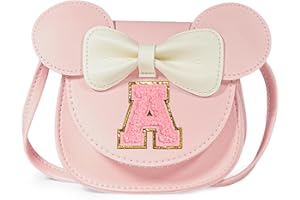 Bliceon Girls Handbag, Personalized Kids Purse, Little Mouse Ears Pink Wallet – Toddler Gift, Birthday Gift for Girls Ages 3-8 Years Old