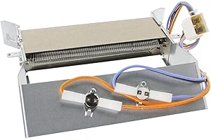 SPARES2GO Resistencia + Termostatos compatible con Hotpoint TCM570 TVM570G TVM570P TCM570G TCM570P TCM580 TCM580G TCM580P Secadora (2200W)