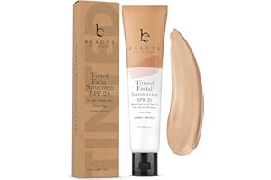 BEAUTY BY EARTH Tinted Facial Sunscreen - DD Cream For Face SPF 20, Sweat and Water Resistant Broad Spectrum UVA & UVB Protection, Mineral Foundation for Skin Tone Correction and Sun Protection, Light Beige 2oz