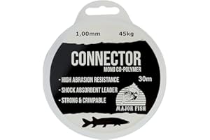 Major Fish Connector Hardmono Fil de ligne de pêche 30 m