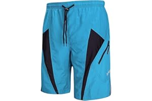 Santic Pantaloncini da Ciclismo da Uomo,MTB Ciclismo Corti 4D Imbottitura Corsa All'aperto Traspiranti, Mountain Bike,Arrampicata,Abbigliamento Bici Sciolti e Casual