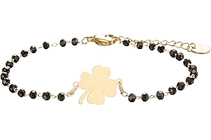 PengJin Bracelet Femme, Bracelet Femme Lucky Clover, Bracelet Femme Acier Inoxydable, Bijoux Femme Cadeaux de Noël Anniversaire Femme Cadeaux Fête des Mères