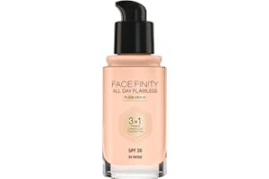 ‎MAX FACTOR Max Factor Facefinity All Day Flawless 3 in 1 Foundation in Beige 55 – Primer, Concealer & Foundation in einem – Für ein perfekt mattiertes Finish – 1 x 30 ml