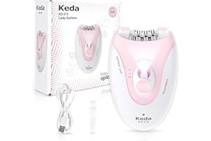 TEPIMATO Epilator for Women,Cordless Epilator LED Light,2 Speed Setting Rechargeable Facial Hair Removal for Women,Lady Shaver Remover for Face Legs Bikini Arms Legs