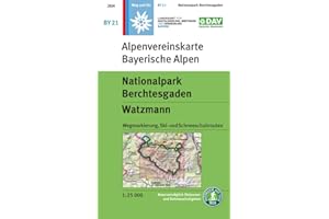 Nationalpark Berchtesgaden, Watzmann: Topographische Karte 1:25.000 mit Wegmarkierung, Ski- und Schneeschuhrouten (Alpenvereinskarten)