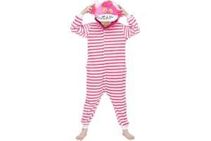 WDRHC Enfant Ensemble de Pyjama Licorne Le Grand Loup Gris Animaux Romper Pajamas Kigurumi Onesie Cosplay Animal Combinaison Costume Vêtement de Nuit en Flanelles Soirée Noël Déguisement 3-13 Ans