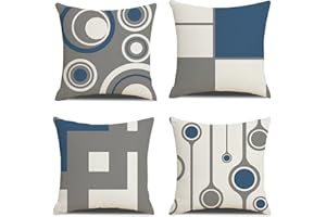 MYCDXE Fodere per cuscini 40x40cm Fodere per cuscini 16x16 pollici Federe per cuscini decorativi in lino Protezioni con cerniera invisibile per divano Divano Sedia per auto