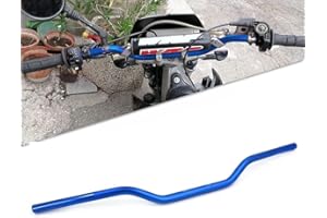 JFG RACING Guidon Moto 22mm, Guidon Moto Cross Fat Bar7/8 Universel pour Pit Dirt Bike ATV Quad Motocross-Bleu
