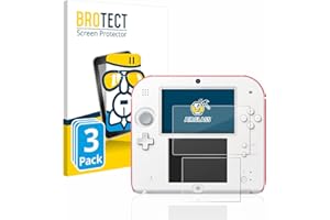 BROTECT Protector Pantalla Cristal para Nintendo 2DS Protector Vidrio (3 Unidades) - [Dureza 9H, Anti-Arañazos]